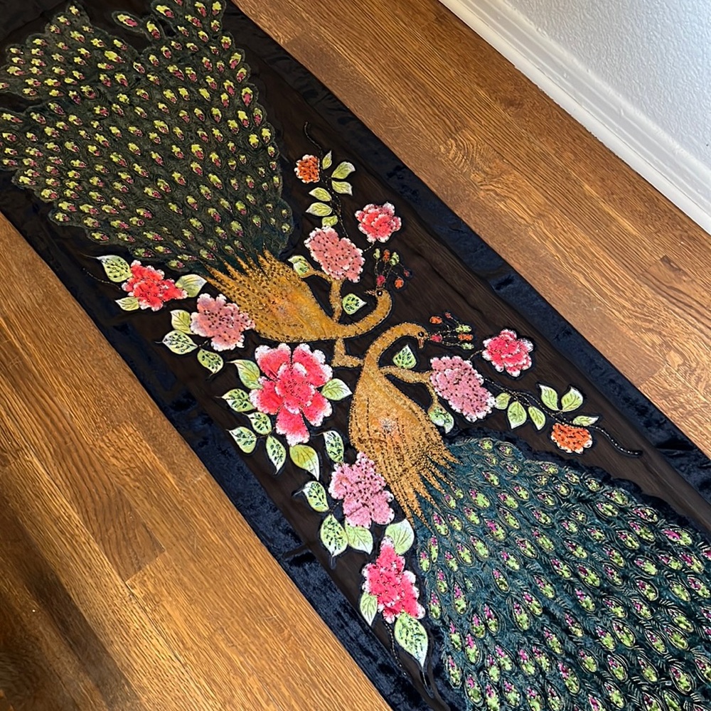Beautiful Silk Peacock Shawl